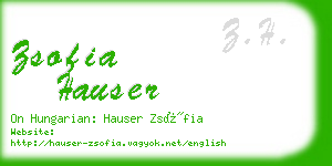 zsofia hauser business card